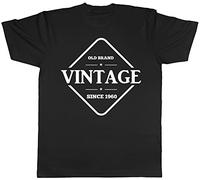Vintage Old Brand Since 1960 Birthday Mens Short Sleeve T-Shirt Black