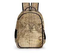 Vintage Old Compass Rope Map Backpack - Laptop Backpack for Women, Stylish Daypack for School Work Travel