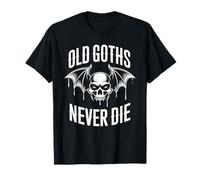 Vintage Old Goths Never Die Bats Rose Goth Girl Gothic Shirt T-Shirt