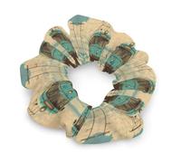 Vintage Old Japanese Train On Water Hair Scrunchies for Women Elastic Hair Bands Soft Hair Ties for Styling Gift Christmas Valentine's Day