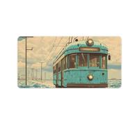 Vintage Old Japanese Train On Water Non-Slip Mouse Pads Funny Desk Mat Rubber Laptop Writing Mat for Gamer Office Home 30x60cm