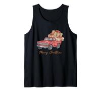 Vintage Old Red Truck Loaded with Wrapped Gifts Tank Top