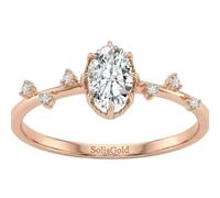 Vintage Olivia Moissanite Ring | 0.55 Carat Antique Style | 925 Sterling Silver | Romantic Vintage Inspired Design | Size 9 1/2 | Elegant & Timeless Jewelry