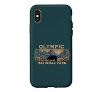 Vintage Olympic National Park Washington Souvenir Novelty Case for iPhone X/XS