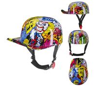 Vintage Open Face Motorcycle Helmet Baseball Cap German Style Motorcycle Helmet Thin Skull Cap Half Men Women for Chopper Cruiser Street Scooter Moped Cap Jet - DOT Certified 4,XL/(59~61cm)