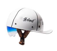 Vintage Open Face Motorcycle Helmets Baseball Cap Motorbike Half Helmet with Pull Down Visor Moped Cap Jet Scooter Street Cruiser ECEDOT Certified for Adults Men Women E,XXL:63-64CM
