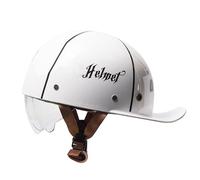 Vintage Open Face Motorcycle Helmets Baseball Cap Motorbike Half Helmet with Pull Down Visor Moped Cap Jet Scooter Street Cruiser ECEDOT Certified for Adults Men Women D,XL:61-62CM
