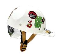 Vintage Open Face Motorcycle Helmets Baseball Cap Motorbike Half Helmet with Pull Down Visor Moped Cap Jet Scooter Street Cruiser ECEDOT Certified for Adults Men Women Z-2,M:57-58CM