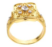 Vintage Openable Ring with Flip-top Secret Compartment Carved Details and Shimmering Rhinestones Engraved Ring for Men Multi-occasion Elegance and Style