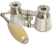 "Vintage Opera Glasses with Handle - Antique Folding Binoculars for Theater, Ballet, Concert - Retro Brass Look Mini Binocular - Gift for Women, Girls & Collectors"
