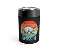 Vintage Opossums Enthusiasts Environmentalist Illustration Can Holder 12oz