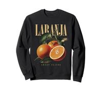 Vintage Orange Tropical Flavor Organic Fruit Botanical Art Sweatshirt