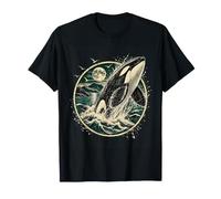 Vintage Orca Whale Pacific Northwest Ocean Wildlife T-Shirt
