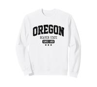Vintage Oregon Beaver State Athletic Black Rough Text Sweatshirt