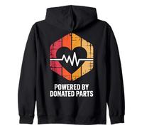 Vintage Organ Transplant Recipient Kidney Liver Survivor Zip Hoodie