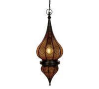 Vintage Oriental Black Metal E27 Hanging Pendant Ceiling Lamp Set