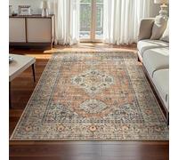 Vintage Oriental Floral Area Rug 4x6.6 ftMulticolor Cream Living Room Carpet Traditional Design Floor Mat for Bedroom Aesthetic Home Decor120x200 cm
