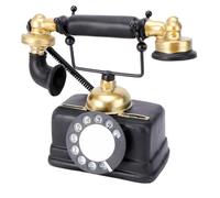 Vintage Ornament Telephone Antique Decoration Resin Desktop | Creative Resin Craft, Home Bar Accent, Nostalgic Display Piece for Shelf and Tabletop Decor Color Color