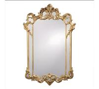 Vintage Ornate Wall Mirror 99x68 cm, Metal Frame Decorative Mirror for Living Room, Bathroom, Bedroom, Fireplace Décor, Retro Home Accents, Stylish Wall Art
