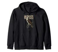 Vintage Osprey Bird Watching Art Nature Love Birds Zip Hoodie