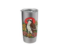 Vintage Osprey Raptor Bird Tattoo Style Birdwatching Design Stainless Steel Insulated Tumbler