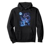 Vintage Otter Looking At The Moon Cosmic Space Galaxy Art Pullover Hoodie