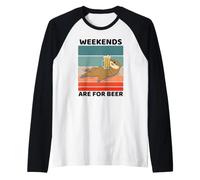 Vintage Otter Lover Weekends are for Beer Raglan Baseball Tee
