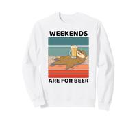 Vintage Otter Lover Weekends Are For Beer Sweatshirt