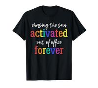 Vintage Out Off Office Forever Chasing The Sun Retirement T-Shirt