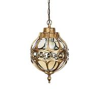 Vintage Outdoor Balcony Corridor Courtyard Villa Pavilion Glass Globe Pendant Light European Grape Waterproof Pendant Lamp American Metal Vintage Hanging Suspension Lamp,1-light Change for the