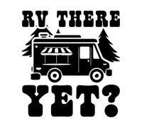 Vintage Outdoor Camper Camping rv Wall Decals Paster Paper 42x45.4cm Window Decals Black