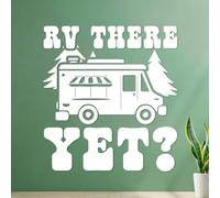 Vintage Outdoor Camper Camping rv Wall Decals Paster Paper 67.2x72.6cm It Won't Fall Off White