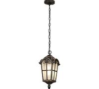 Vintage Outdoor Ceiling Pendant Lights, Metal Exterior Ceiling Hanging Lamp Glass Lantern for Porch Terrace Fence Exterior Entryway E27 Adjustable Droplight Landscape Lantern Change for the better