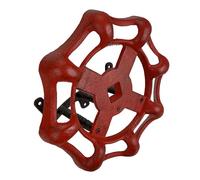 Vintage Outdoor Faucet Spigot Garden Hose Holder - Distressed Red Cast Iron - Decorative Wall-Mounted Hose Hanger - Holds 75 Feet - Ideal for Garden - Patio - Rustic Outdoor Decor