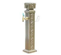 Vintage Outdoor Garden Water Column Faucet - Decorative Fountain with Sculpted Foot Cover for Irrigation Plant Watering and Car Washing - Durable & Stylish Garden Feature