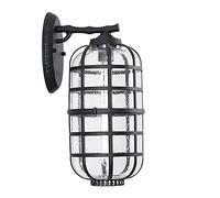 Vintage Outdoor Wall Light Modern Garden Courtyard Wall Lamp Waterproof Ip54 E27 Wall Lantern Traditional Villa Balcony Aisle Aluminum Exterior Wall Lighting Fitting,Brown-37 * 21Cm