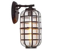 Vintage Outdoor Wall Light Modern Garden Courtyard Wall Lamp Waterproof Ip54 E27 Wall Lantern Traditional Villa Balcony Aisle Aluminum Exterior Wall Lighting Fitting,Black-32 * 20Cm