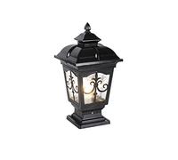 Vintage Outdoor Wall Lights - Waterproof Garden Pillar Lanterns for Fences & Gates, Decorative Arrow Flower Design, European Style Yard Lighting