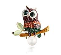 Vintage Owl Brooch Rhinestone Animal Pins Individually Wrapped Women Sweater Coat Corsage Accessory Pins Women Dressing Pins Accessories Men Women Brooch Jewelry 1pc Dress for Heart (A, One Size)