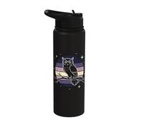 Vintage Owls Design Animal Lover Night Owl Stainless Steel Insulated Water Bottle