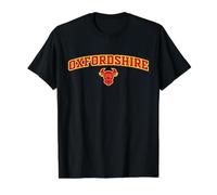 Vintage Oxfordshire County Red Ox Varsity Style Design Value Graphic T-Shirt, Men, Black, XL