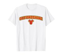 Vintage Oxfordshire County Red Ox Varsity Style Design Value Graphic T-Shirt, Men, White, XL