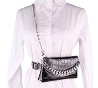 Vintage Pack Fashion Belt Bag for Women Casual Waist Purse Wallet Multi Use for Phone Keys Cards & Biker Pu Leather Waist Belts Women Thin Belt Fashion Punk Night Club Decors