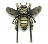 Vintage Page Holder Journal Clips to Hold Journal Open While Writing for Hands Free Journaling. Antique Brass Finish. Gift for Writers. Bee Design.