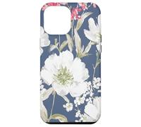 Vintage Painterly White Flower Pattern Case for iPhone 12 Pro Max