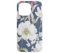 Vintage Painterly White Flower Pattern Case for iPhone 14 Pro Max