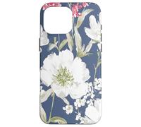 Vintage Painterly White Flower Pattern Case for iPhone 16 Pro Max