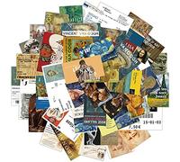 Vintage Painting Stickers 50Pcs Cute Scrapbooking Stickers Aesthetic Retro Journaling Supplies Kit,Vinyl Decals for Planner Junk Journal Scrapbook Paper Laptop