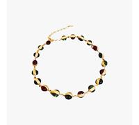 Vintage Palace Style Heavy-Embroidery Diamond Drop Collarbone Necklace - Exquisite Retro Jewelry with Alloy, Resin, Faux Pearls & Gemstones (G)
