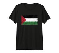 Vintage Palestinian Banner Fan Palestine Flag Retro Premium T-Shirt